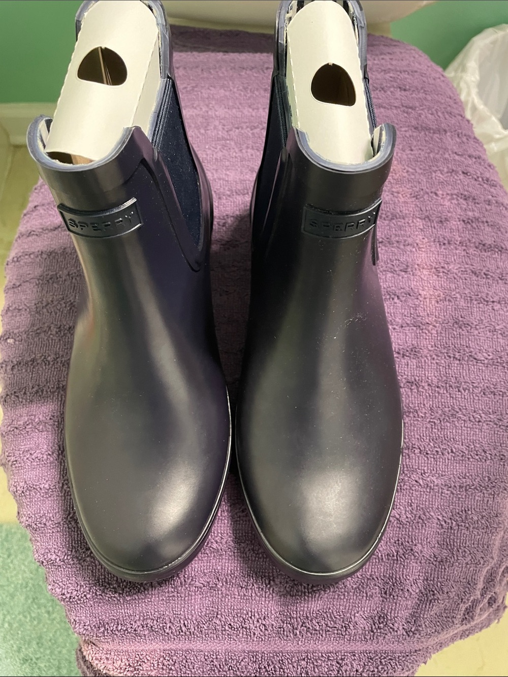 BRAND NEW!!!Sperry Women’s Navy Rain Ankle Boots